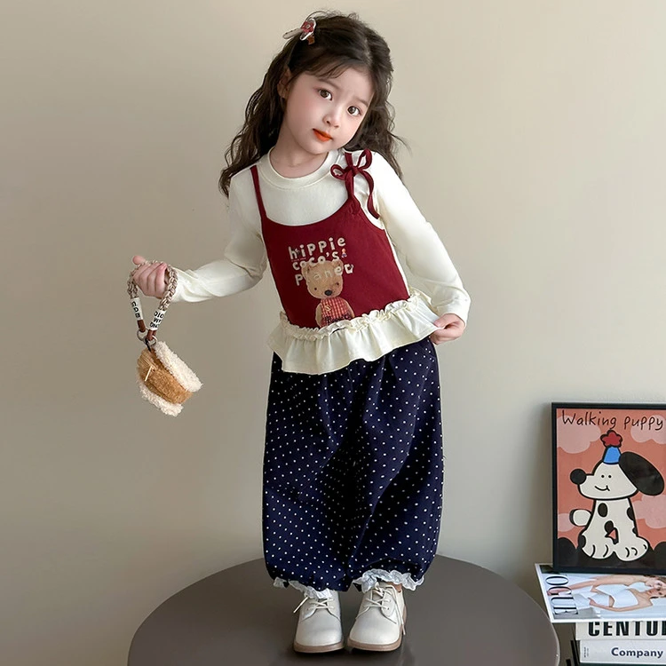 女童秋季套装儿童2025新款休闲裤两件套女宝宝春秋韩版洋气衣服潮