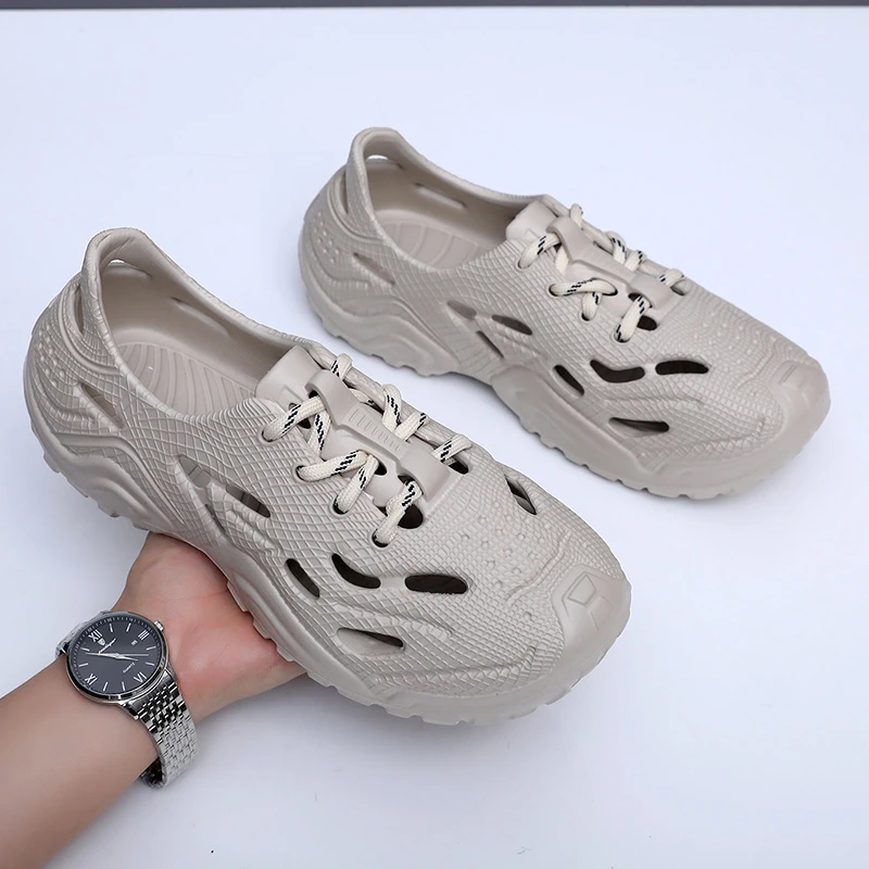 爆款夏季新款洞洞鞋超轻运动鞋透气防滑耐磨厚底EVA增高休闲鞋子