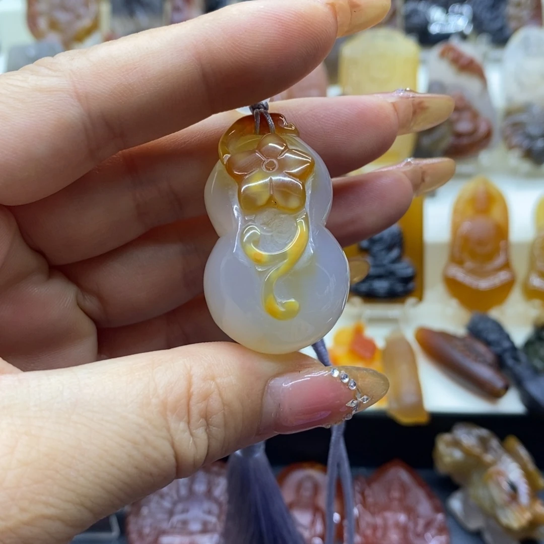 玛瑙/玉髓吊坠(赠链)未镶嵌吊坠