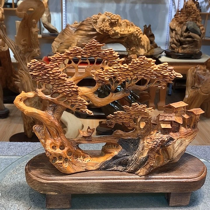 柏木（崖柏）黑油山水