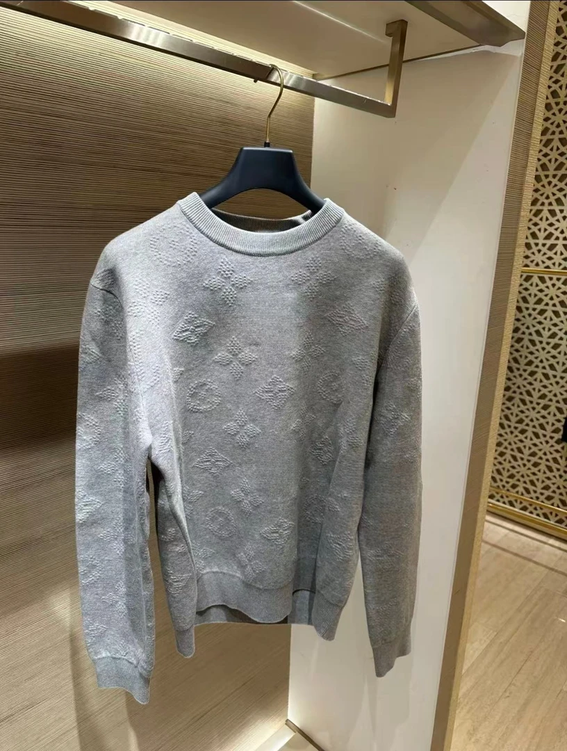 shameless-25F花灰色暗花圆领卫衣