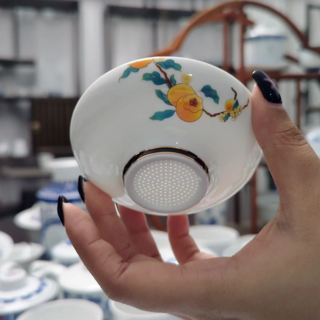 陶瓷事事如意茶漏一个