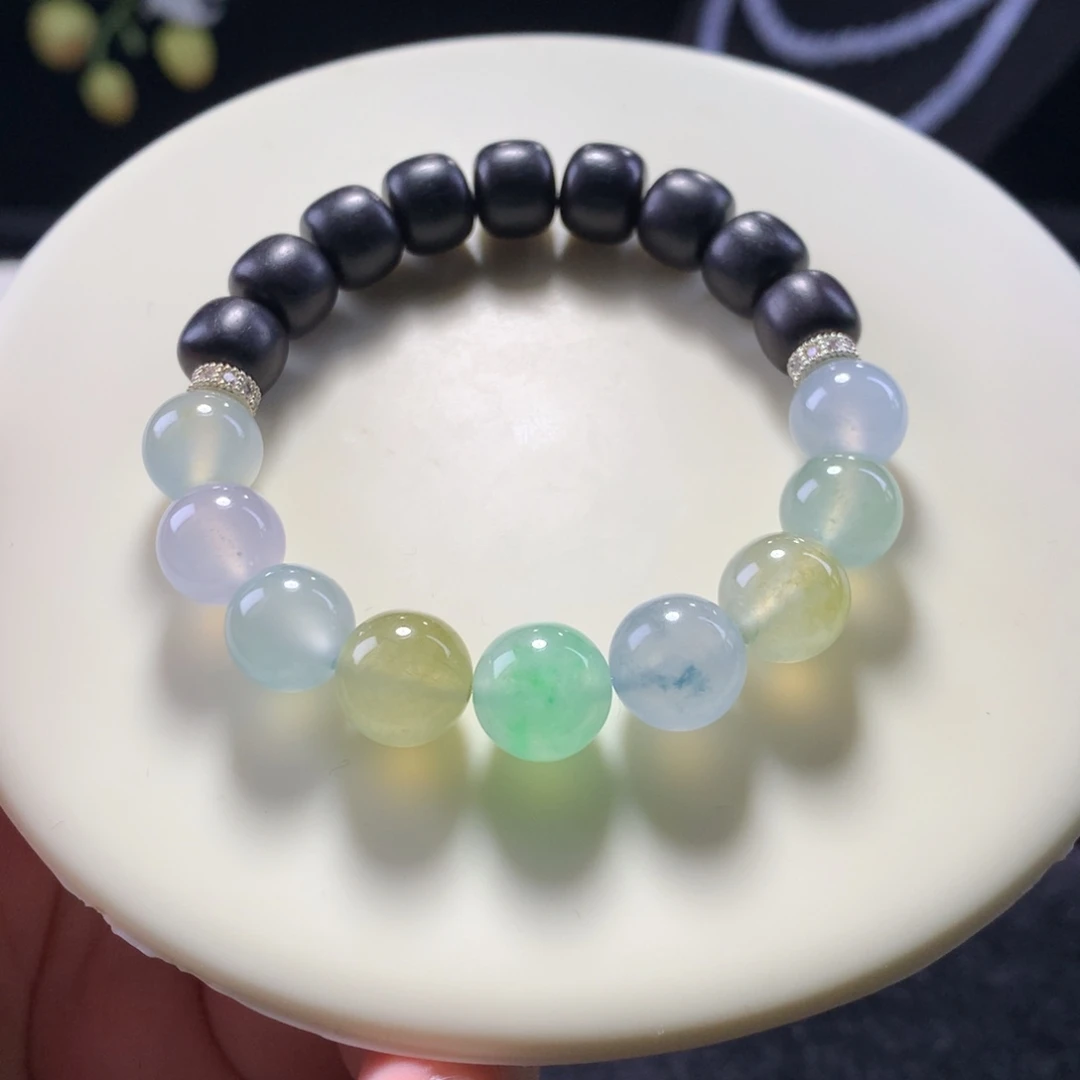 翡翠未镶嵌手串卡10高冰串