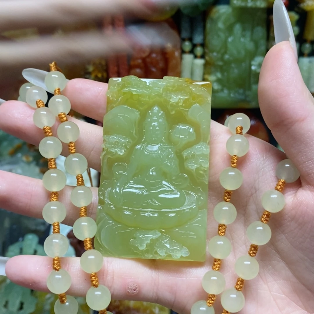 岫玉未镶嵌吊坠(赠链)联****暖