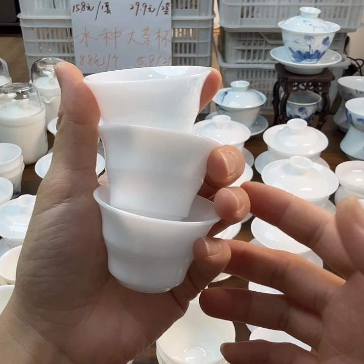 冰种微瑕专场竹节杯6个35