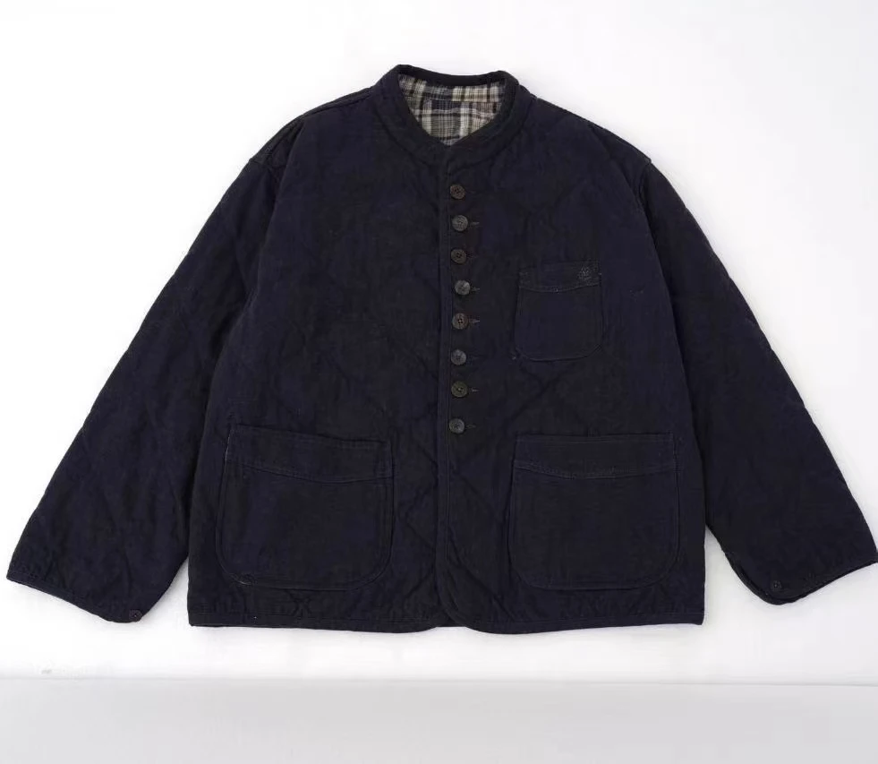 素朴布衣垒土原创S2210宽松休闲复古潮两面穿质朴牛仔棉衣女