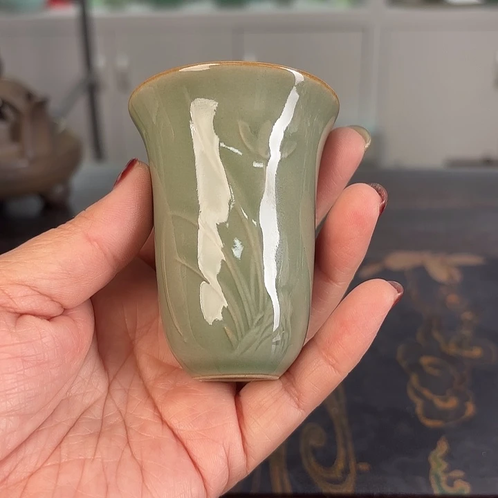 龙泉云间青瓷小米茶器