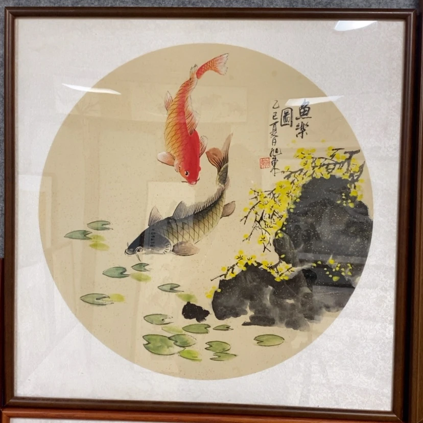 【闪购商品】国画手绘国画带框60.60