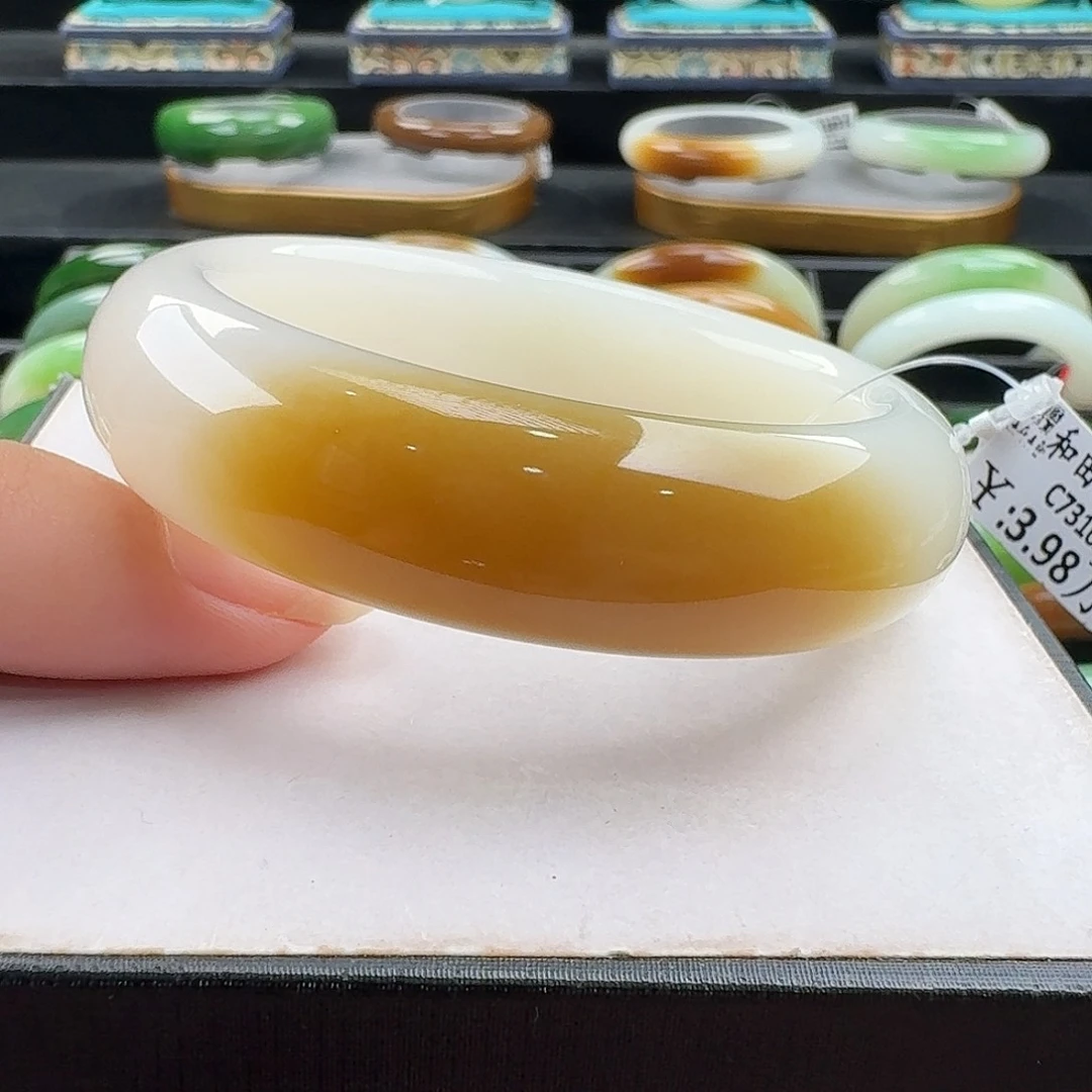 未镶嵌手镯和田玉上新！厚装宽版一口糖57.6