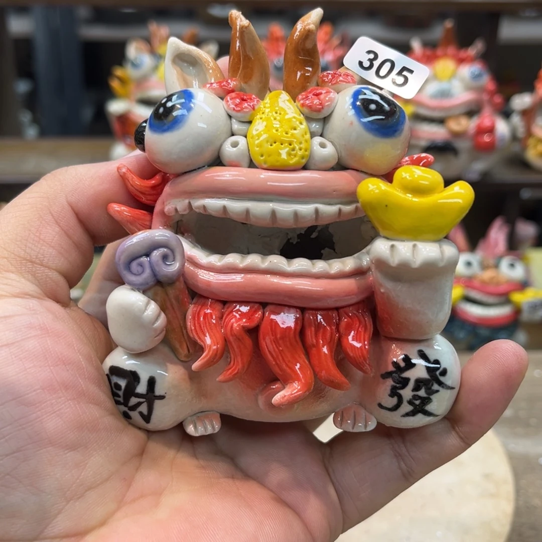 摆件纯手工抽象陶瓷摆件305