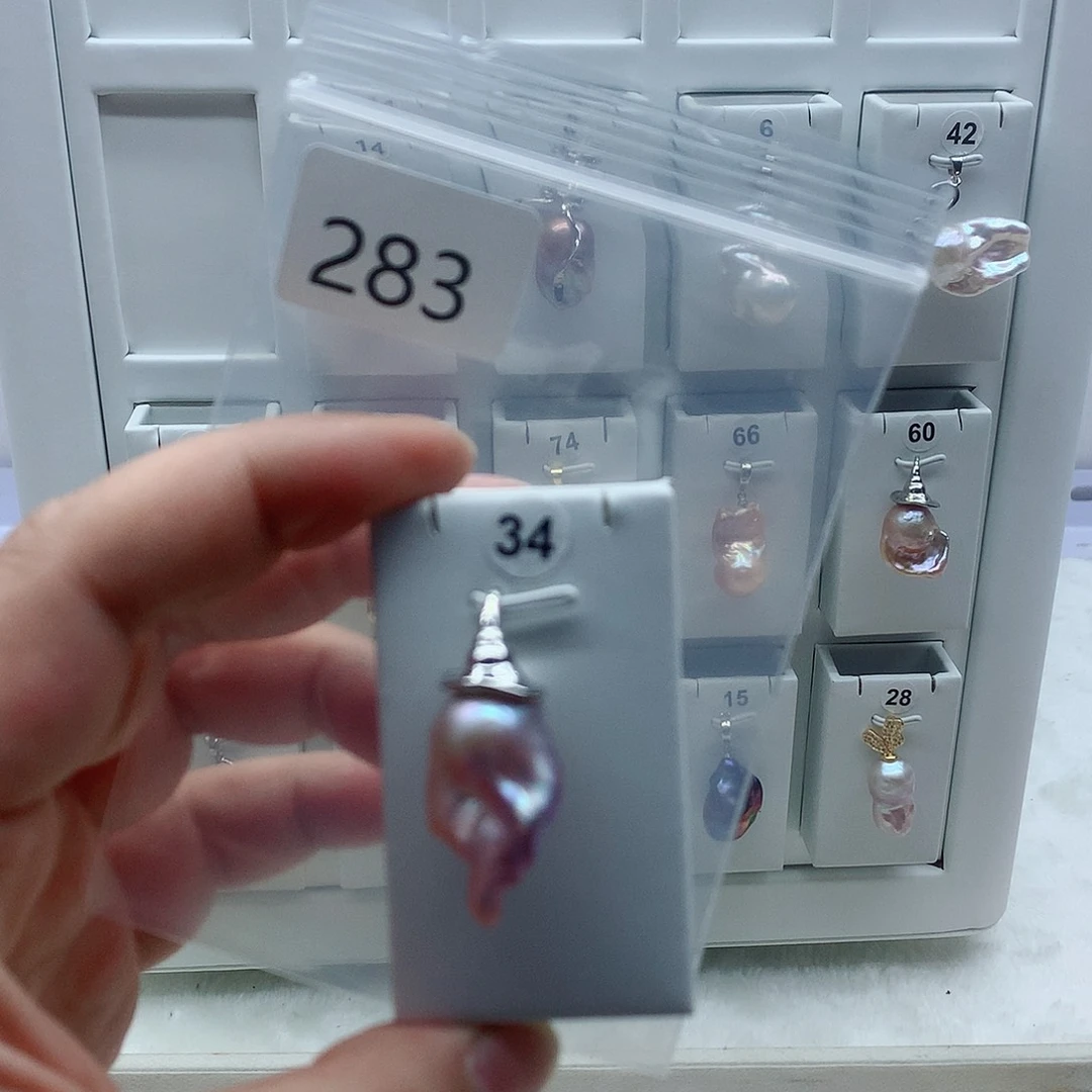 合金吊坠(不含链)淡水珍珠