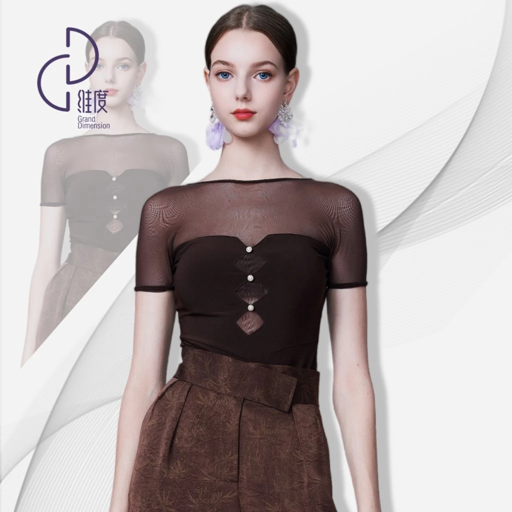 【维度舞服】Y490新款女士上衣摩登舞蹈服