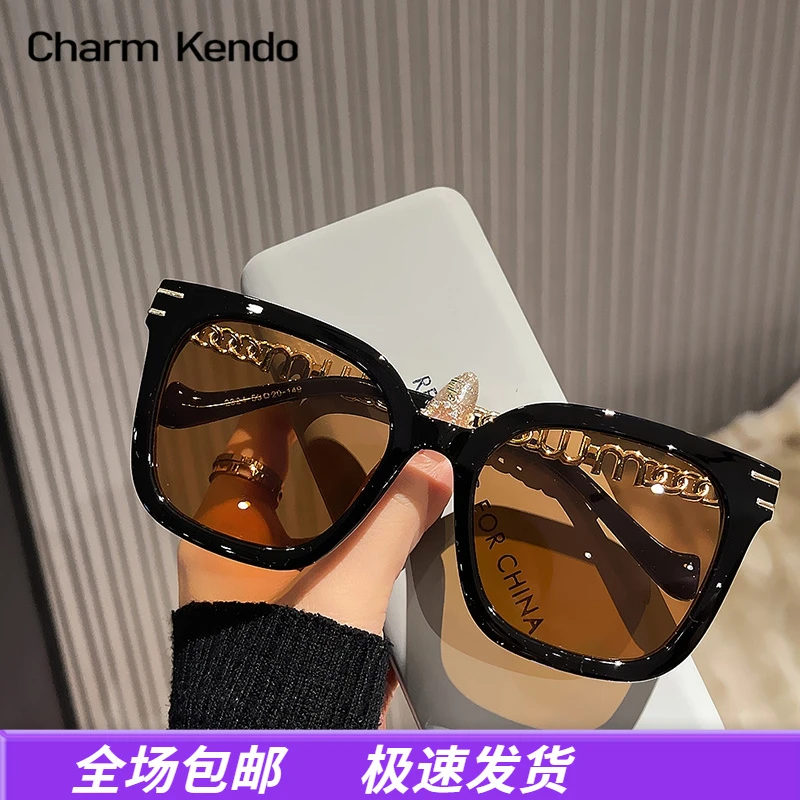 Charm Kendo太阳镜女2025款夏潮流时尚大框墨镜开车遮阳偏光眼镜