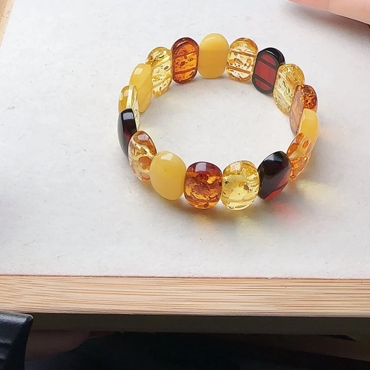 琥珀未镶嵌手链吊坠