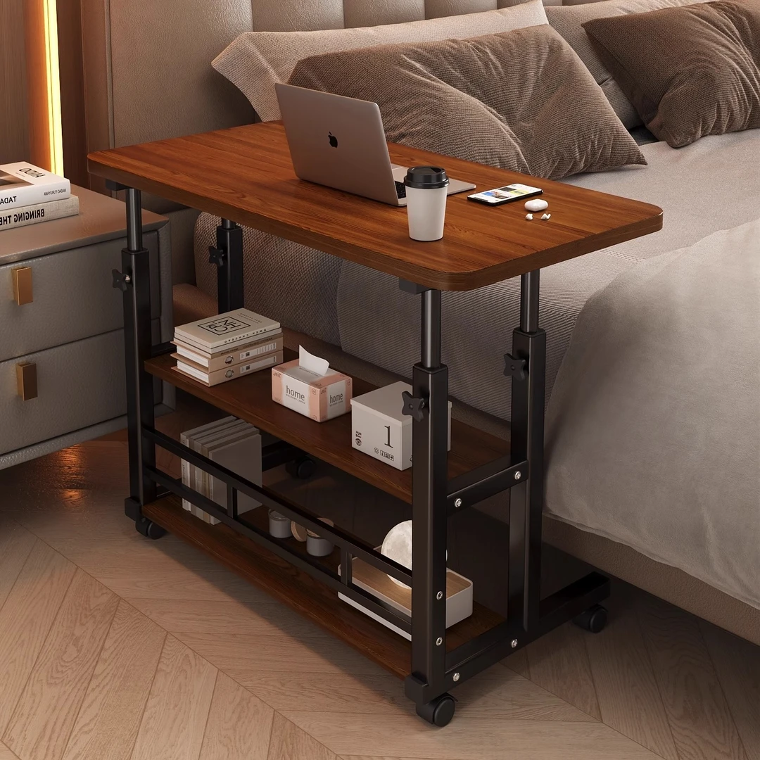 床边桌可移动升降电脑桌子卧室家用简易学生写字桌宿舍夹缝小书桌