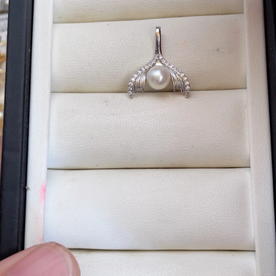 银S925镶嵌戒指海水珍珠