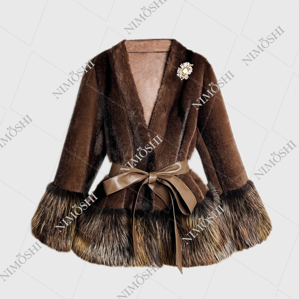 【夏夏专属】欧货高级感轻奢时尚束腰显瘦减龄毛外套女L5089