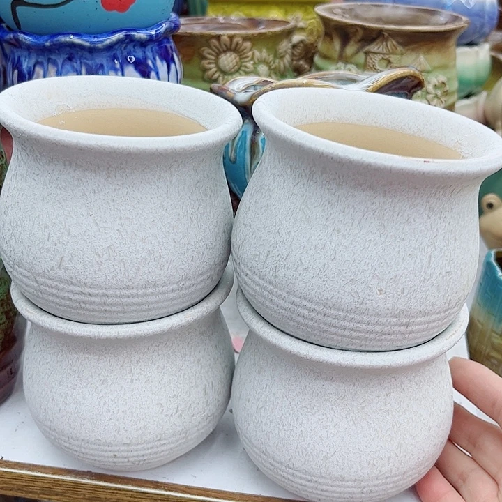 多肉绿植陶瓷花盆9.9包邮，有孔