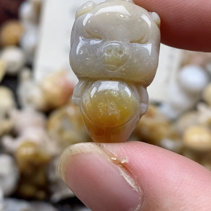 颈饰未镶嵌硅化珊瑚（珊瑚玉）有瑕 小