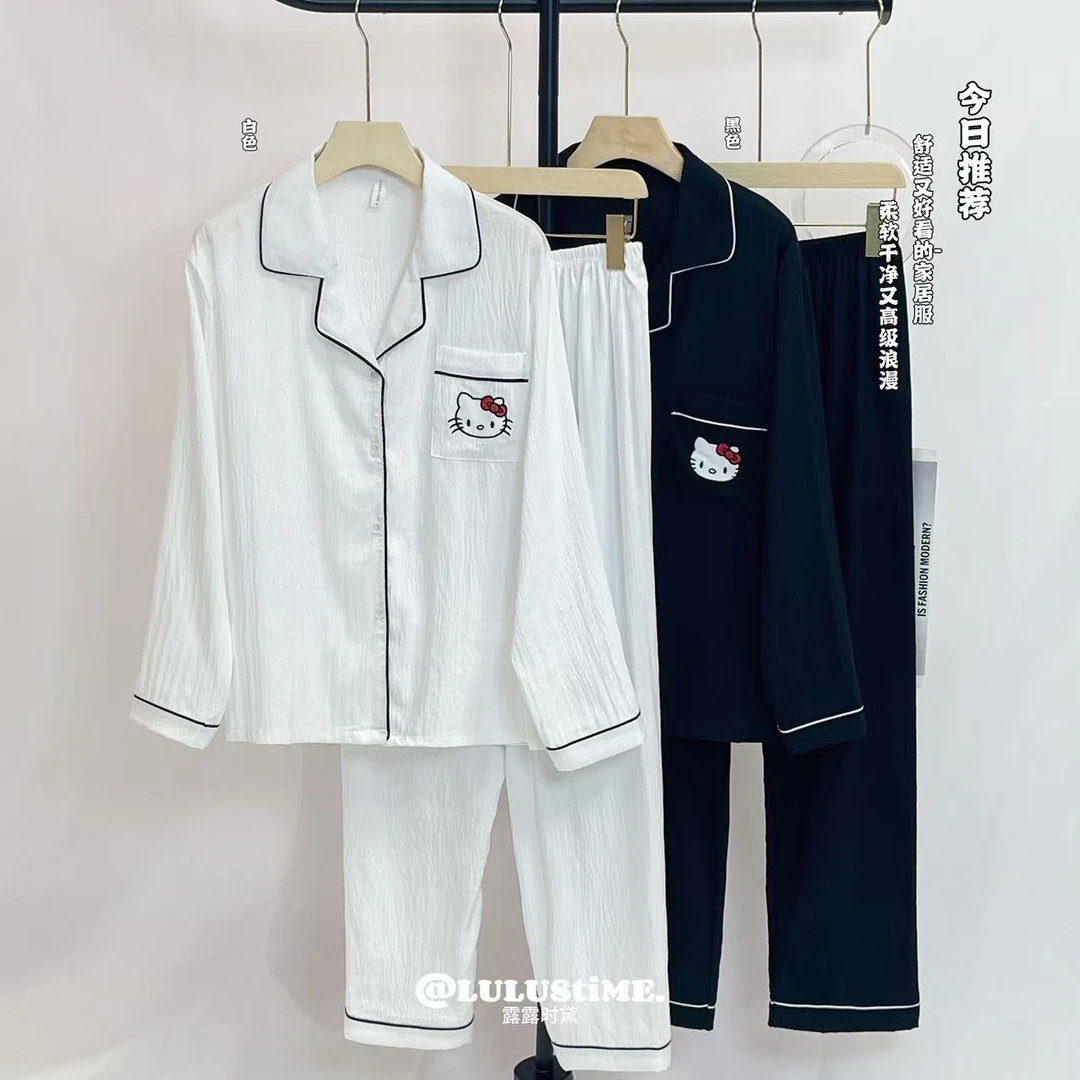 【KIKI专享】LULU 0746#卡通减龄软糯宅家慵懒少女风家居服套装