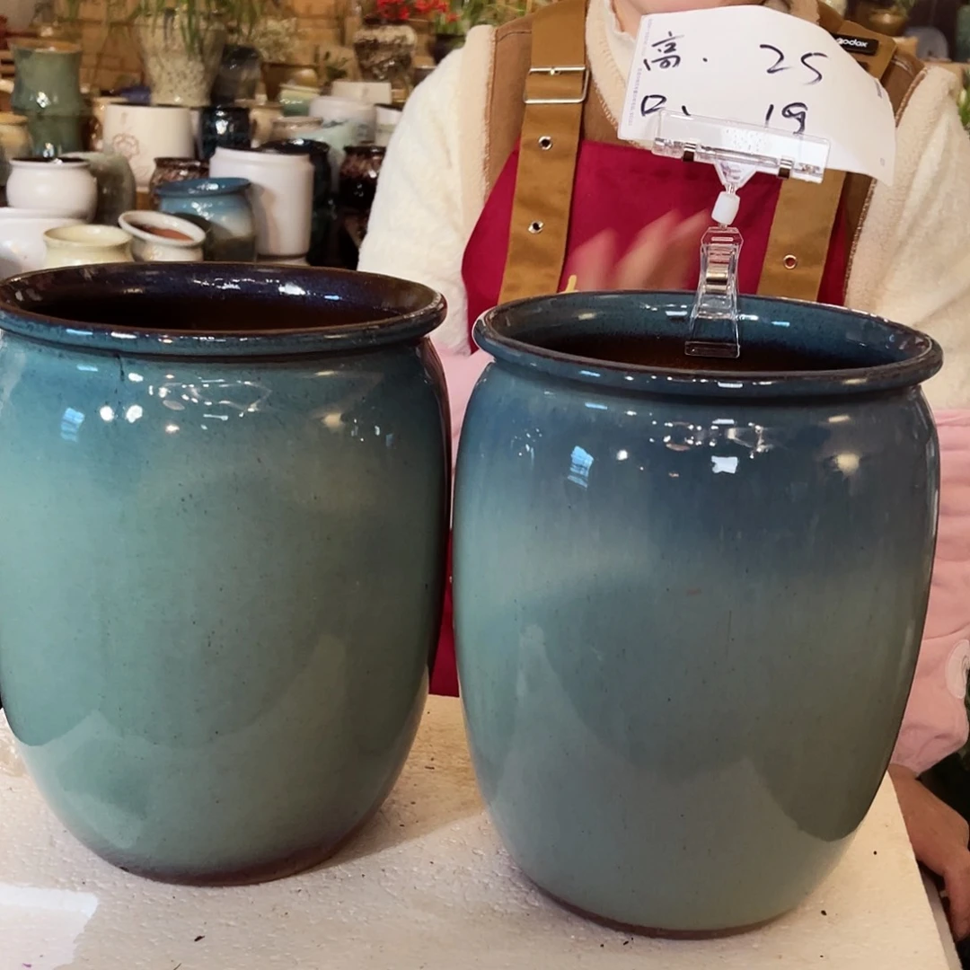 紫砂花盆高度25口径19
