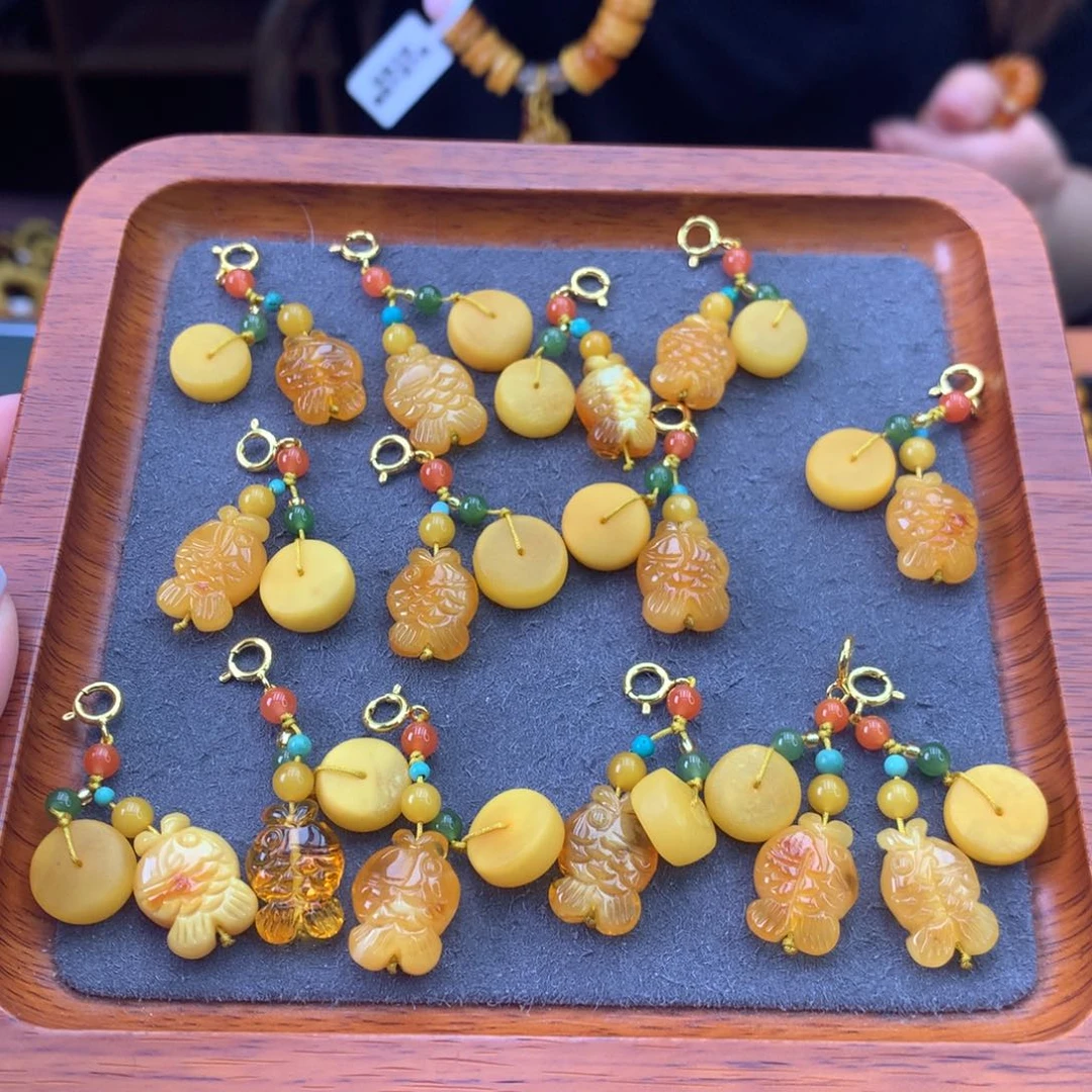 未镶嵌吊坠(不含链)琥珀多样性发一