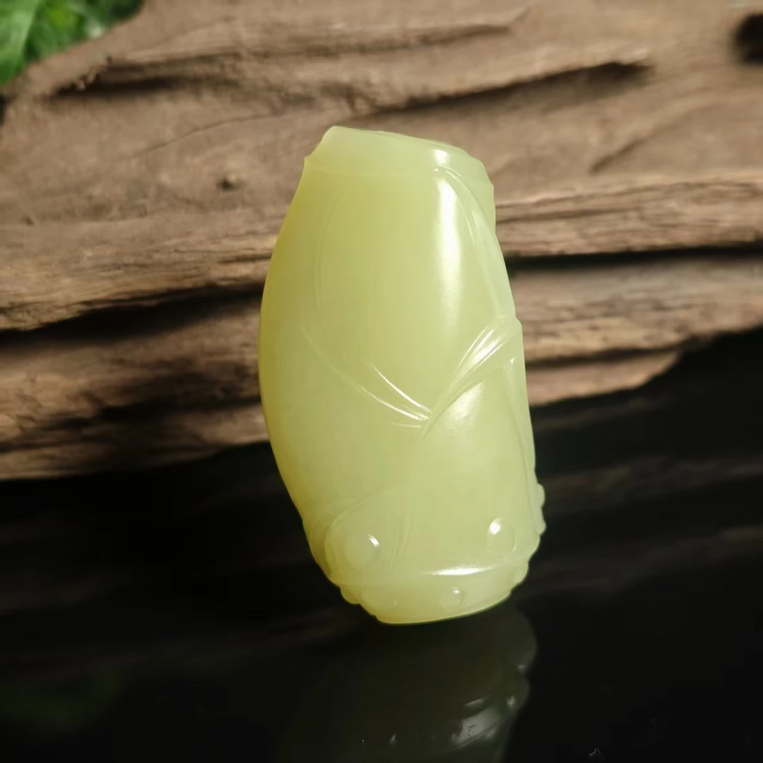 lot6508 节节高升 和田玉黄玉 48.1*26*19mm 37g