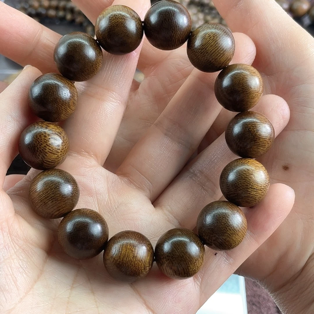 沉香手串肖**狼越南芽庄白棋