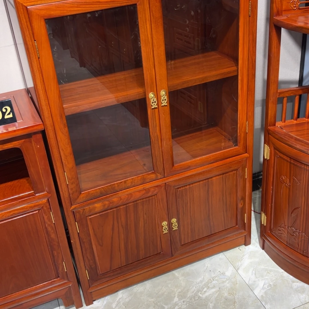 昭***瑾花梨木类成套家具85 38 130玻璃柜
