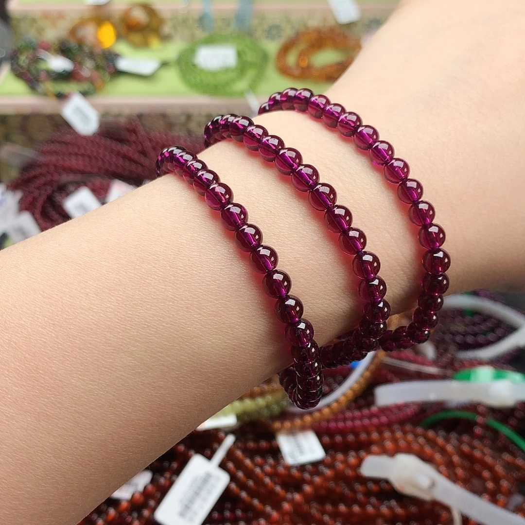 未镶嵌手串石榴石手串5.3