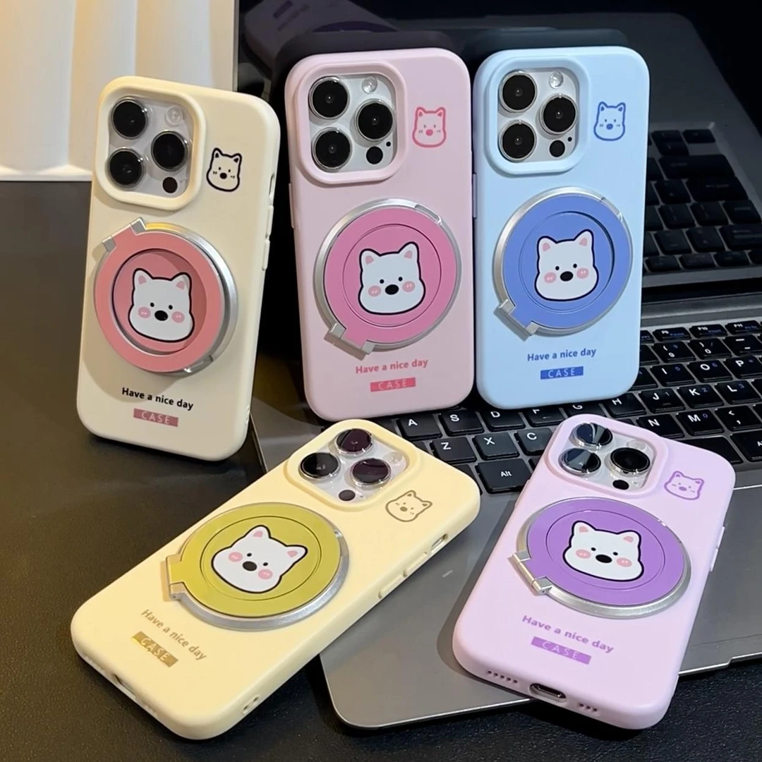 夕与空西高地圆形支架苹果16/15promax手机壳iPhone14/13/12/11