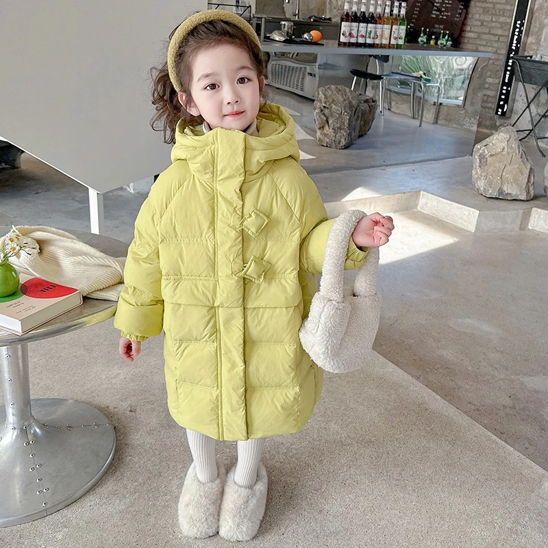 【新疆包邮】女童羽绒服2025新款儿童冬季加厚洋气女宝宝白鸭绒中