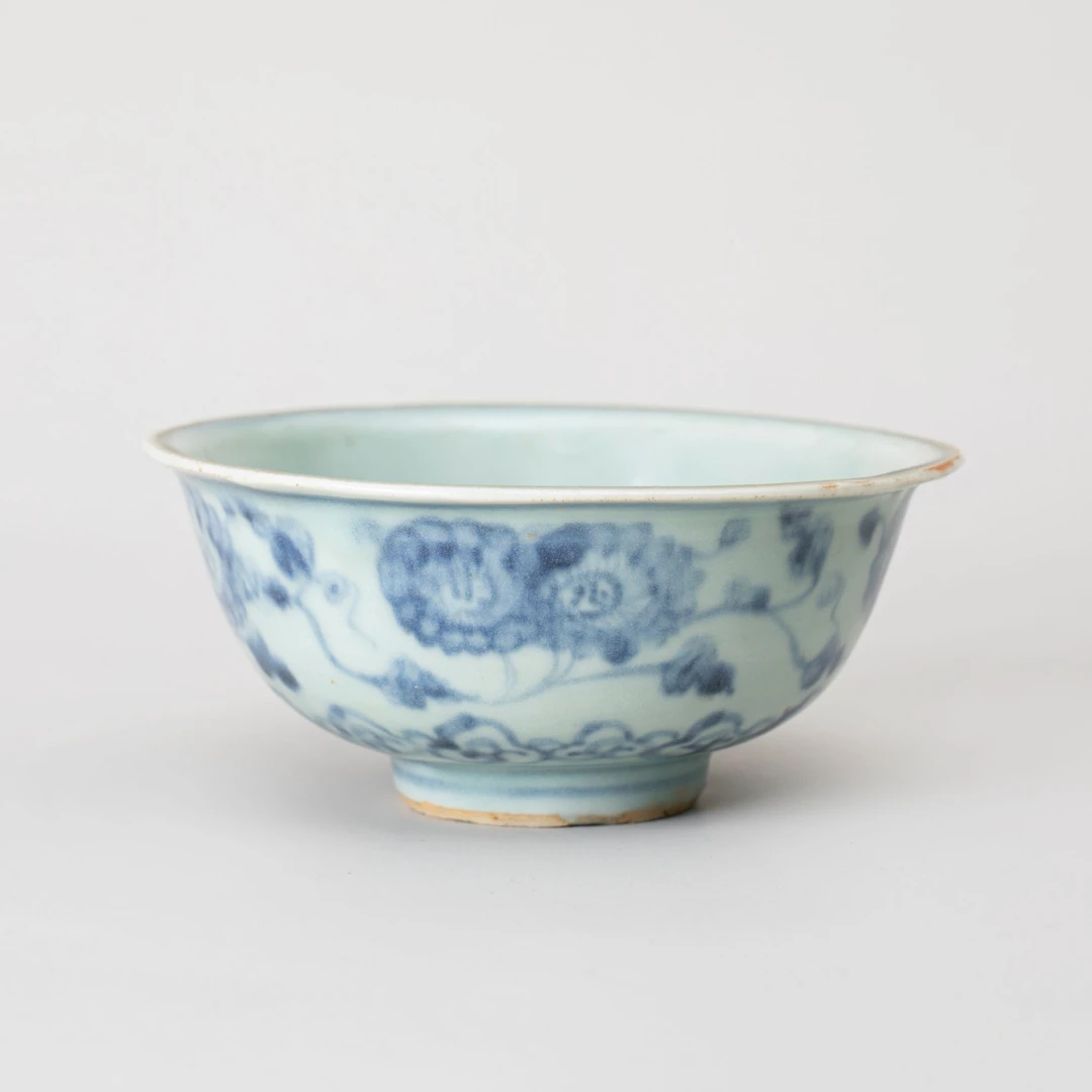 【古董】9、明中期   青花菊纹碗