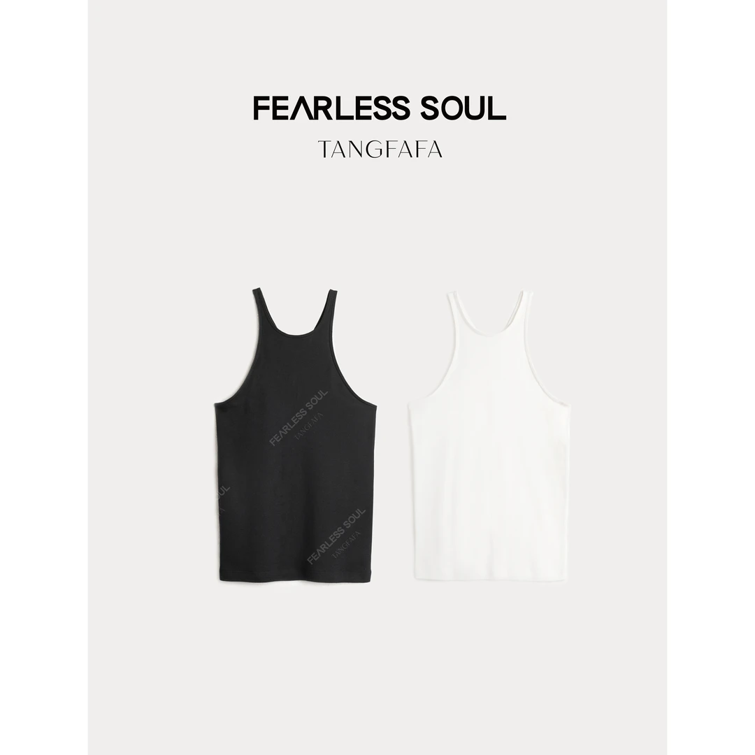 TFF X FS 春季法式工字背挖肩长绒棉上衣 825FT158 -