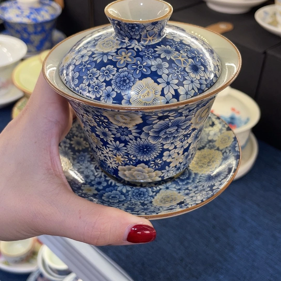 陶景德陶瓷盖碗茶具