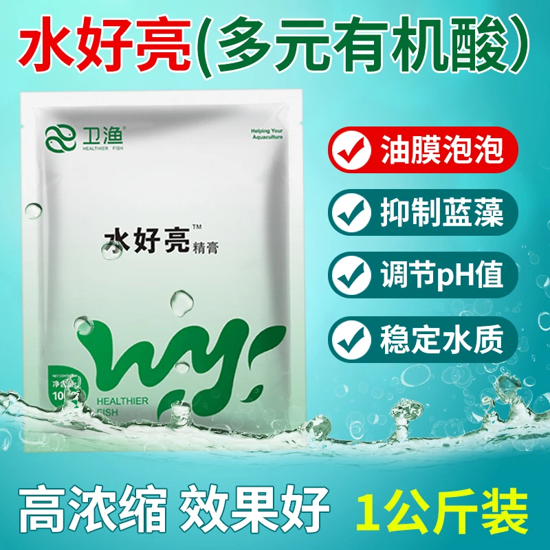 水好亮水产专用高浓缩有机酸分解油膜泡泡水抑制蓝藻解藻毒降pH值