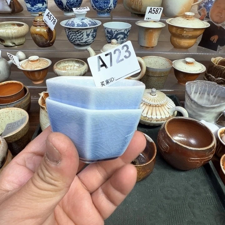 摆件723景德镇手工柴窑主人杯