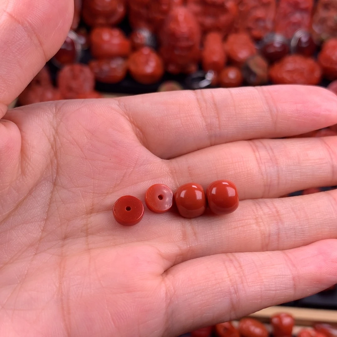 南红玛瑙套装未镶嵌旧***臼