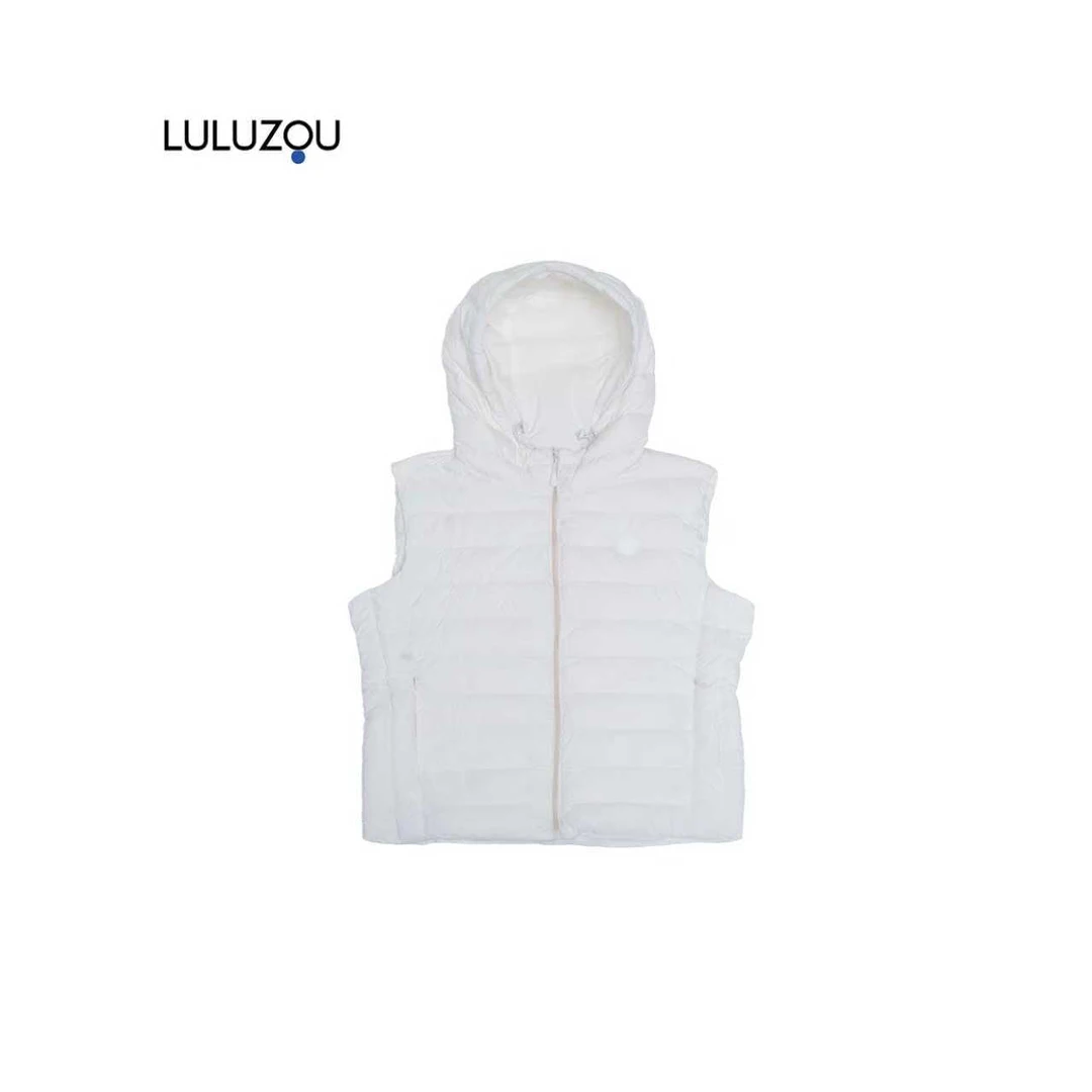 luluzou连帽羽绒背心马甲