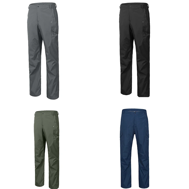 美单春夏户外男士登山工装多口袋防风防水耐磨冲锋裤雨裤