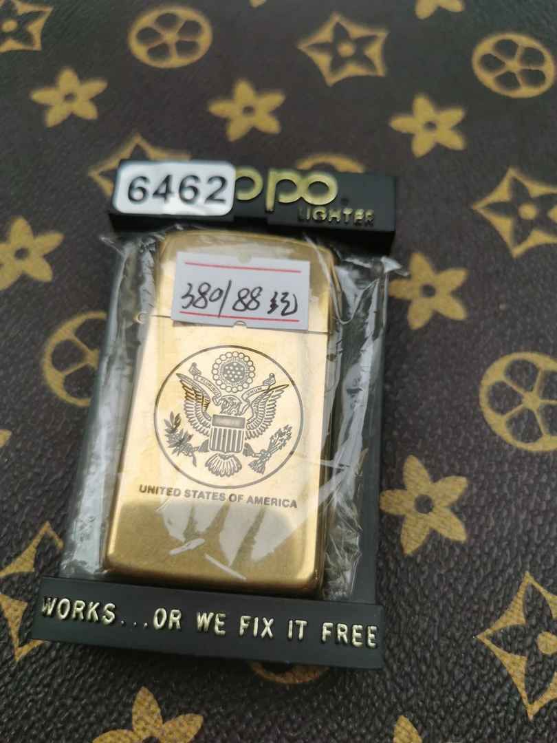 Zippo打火机回血88纪念实心铜军机纤巧-6462