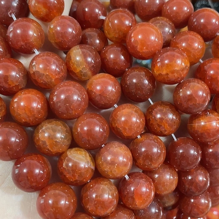 贝壳非金属一条14mm龙鳞凤血圆珠