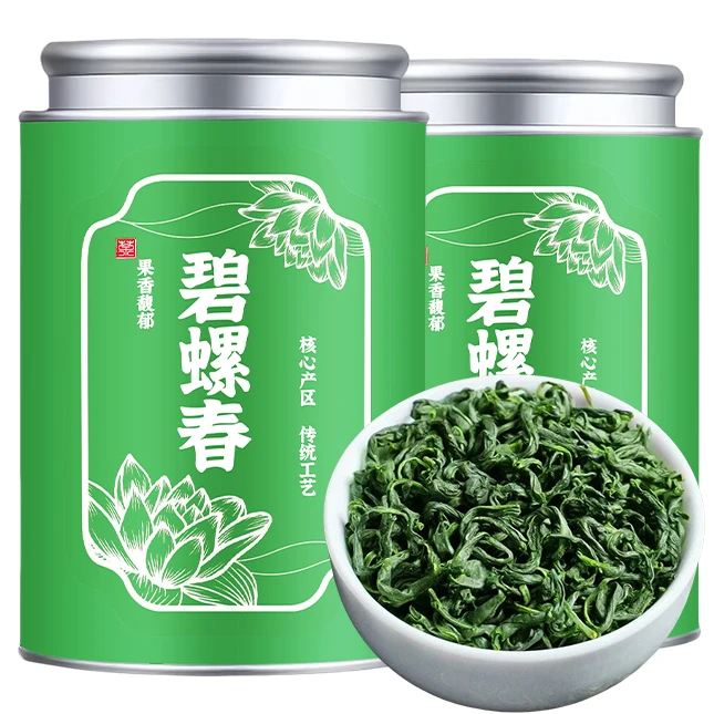 一罐250克碧螺春绿茶2024新茶春茶浓香型茶叶袋装高山茶明前炒青