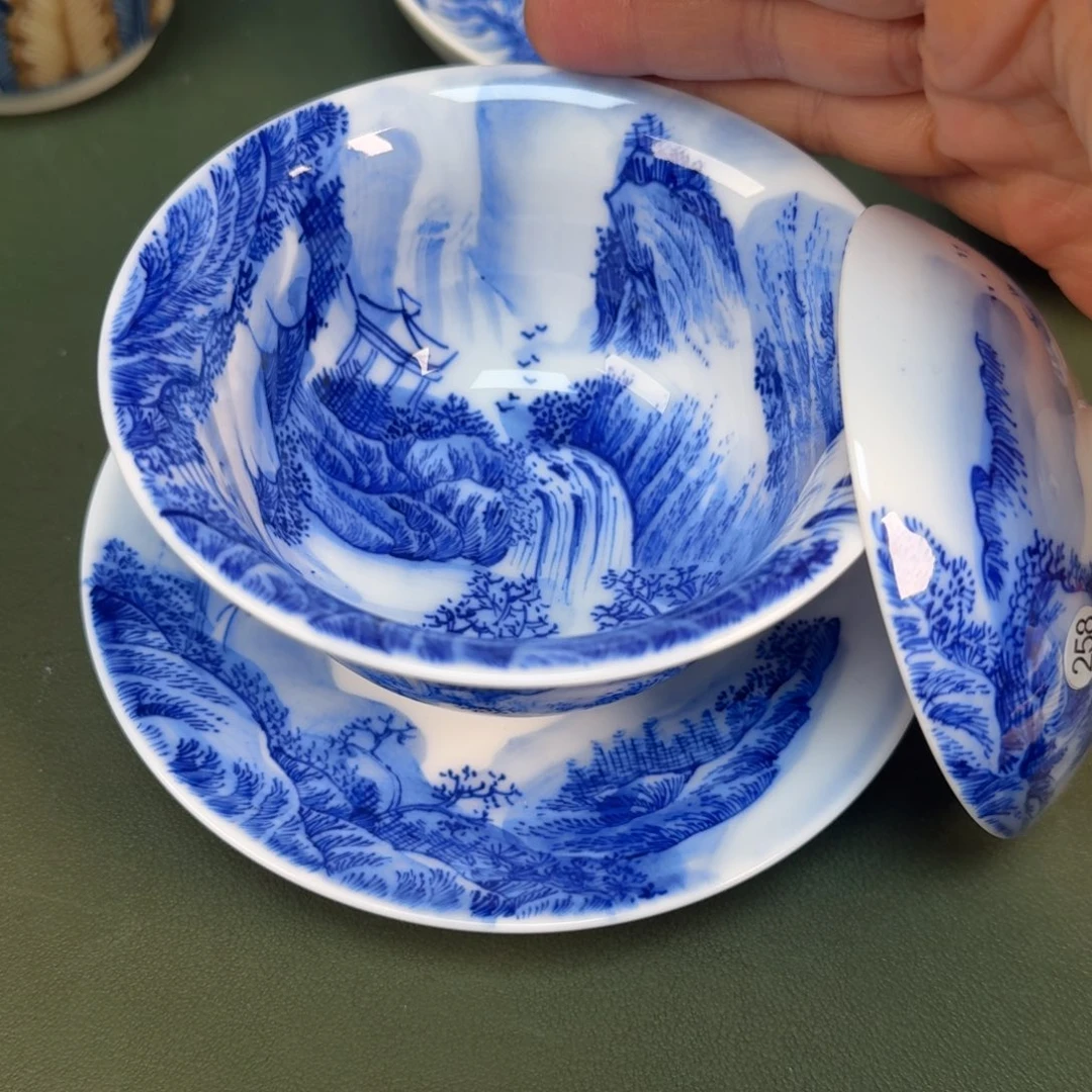 陶瓷景德镇纯手绘茶具圆圆258