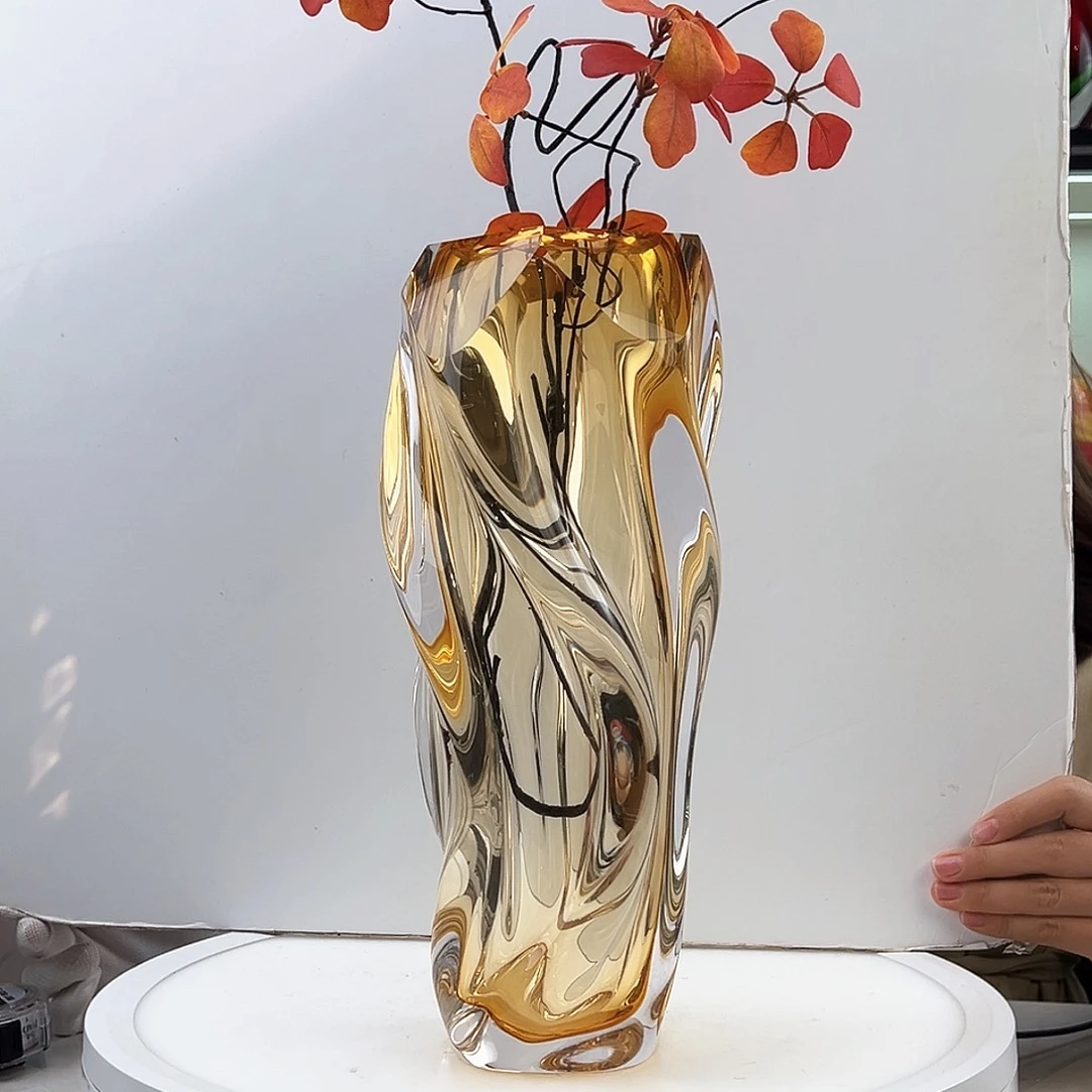 茶盏琉璃水晶花瓶