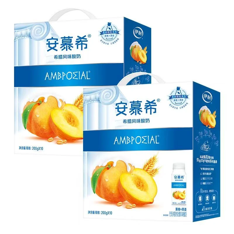 1月现货双提伊利安慕希黄桃燕麦200g*10瓶整箱营养早餐