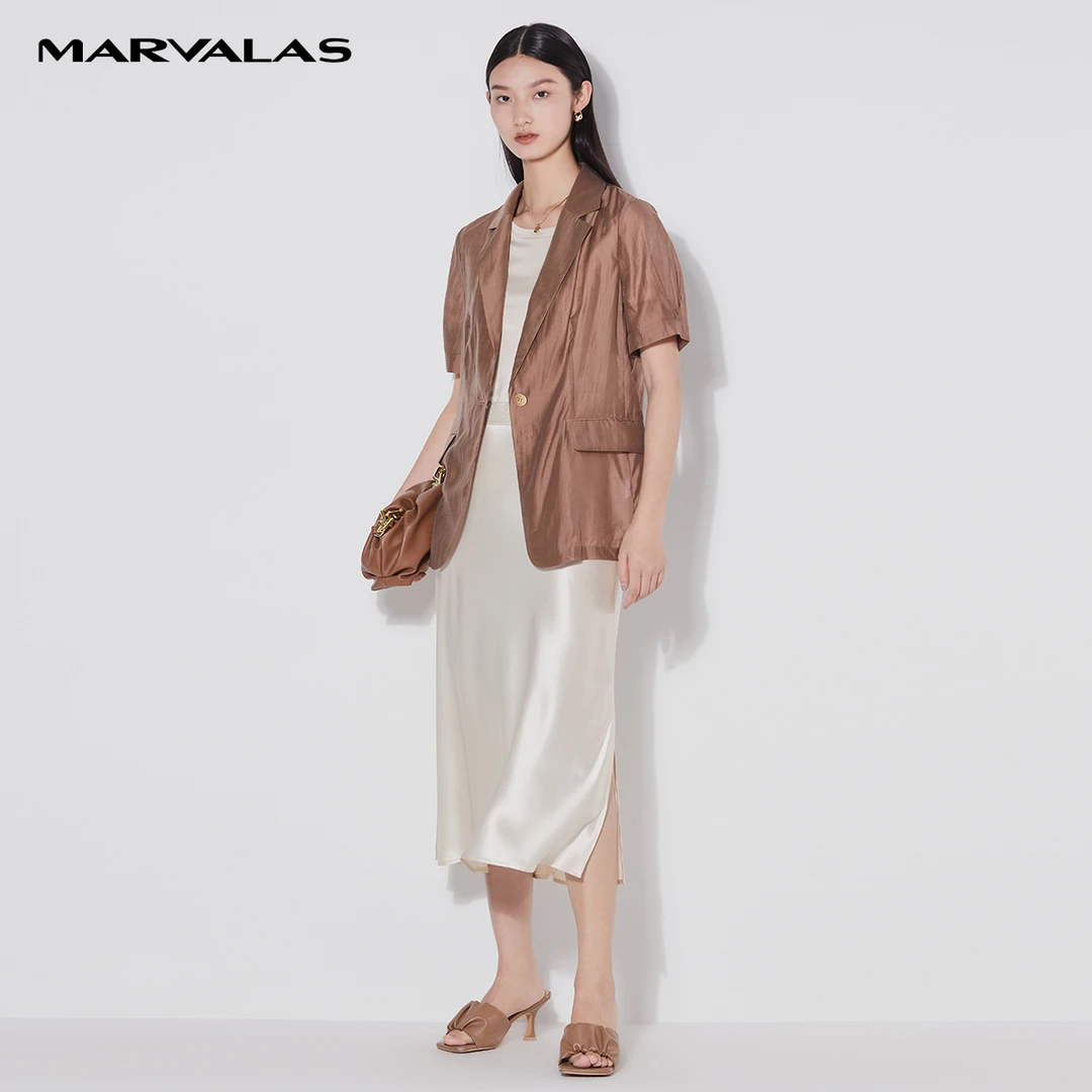 【粉丝专属】M410005#曼德诗薄款防晒西服2022夏女高级感休闲