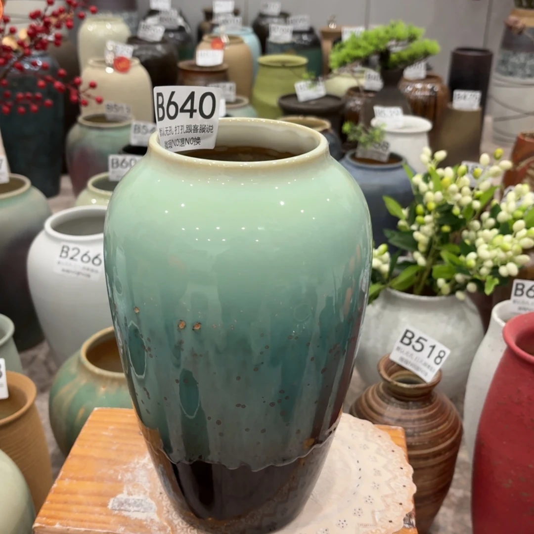 摆件瑕疵640 景徳镇陶瓷花瓶高27口9.5