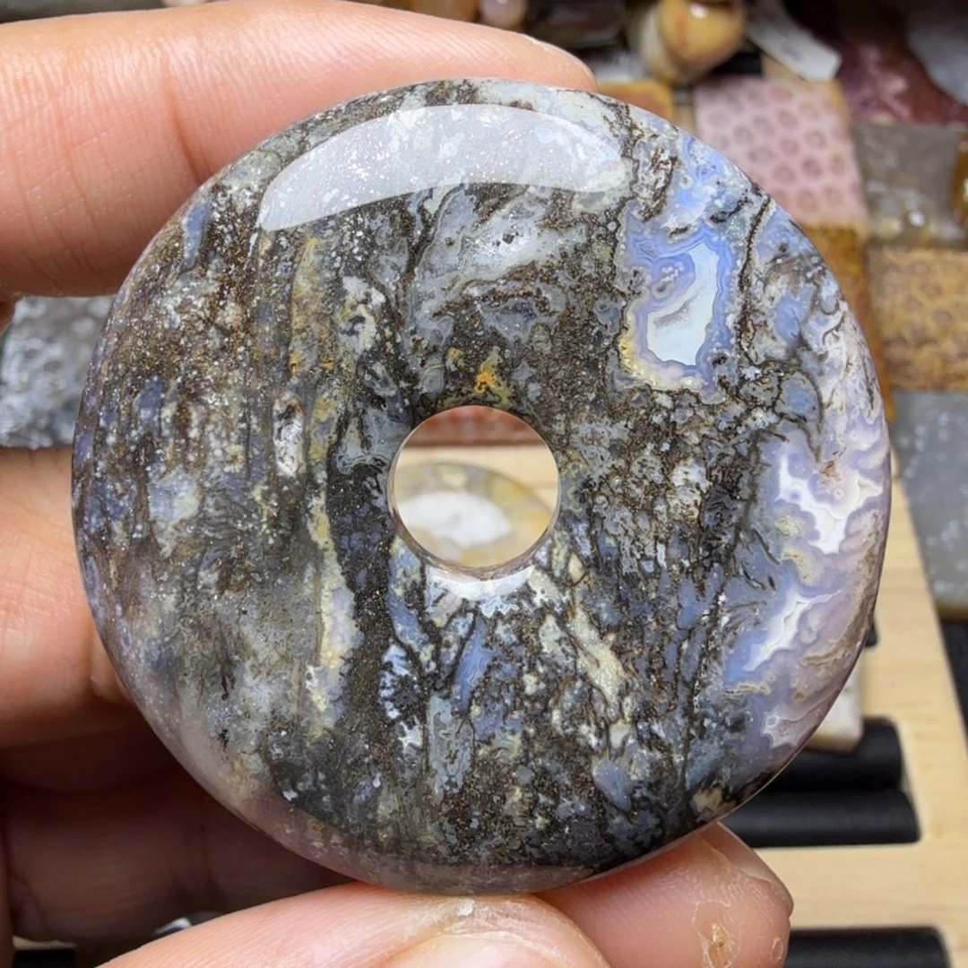 硅化玉未镶嵌纯天然色有机玉石保真色水墨丹青山水画