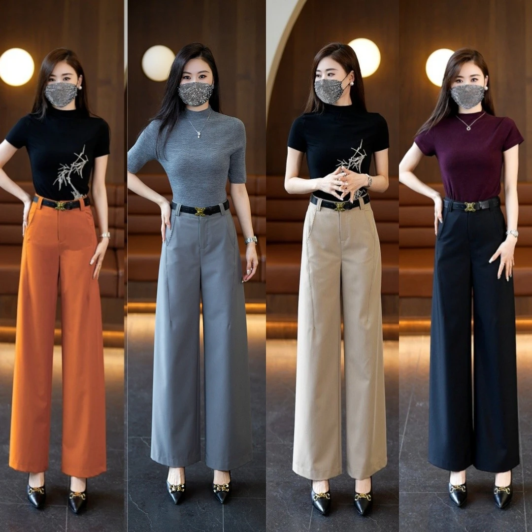 【炽帛/Cipbo】很显瘦 秋季垂感西装洋气高腰直筒裤宽松窄版阔腿裤